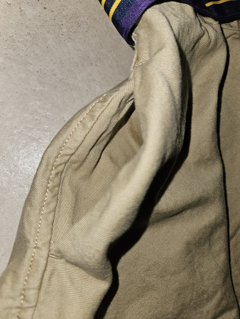 Ralph Lauren Tan Button-Front Shirt Dress with Striped Belt